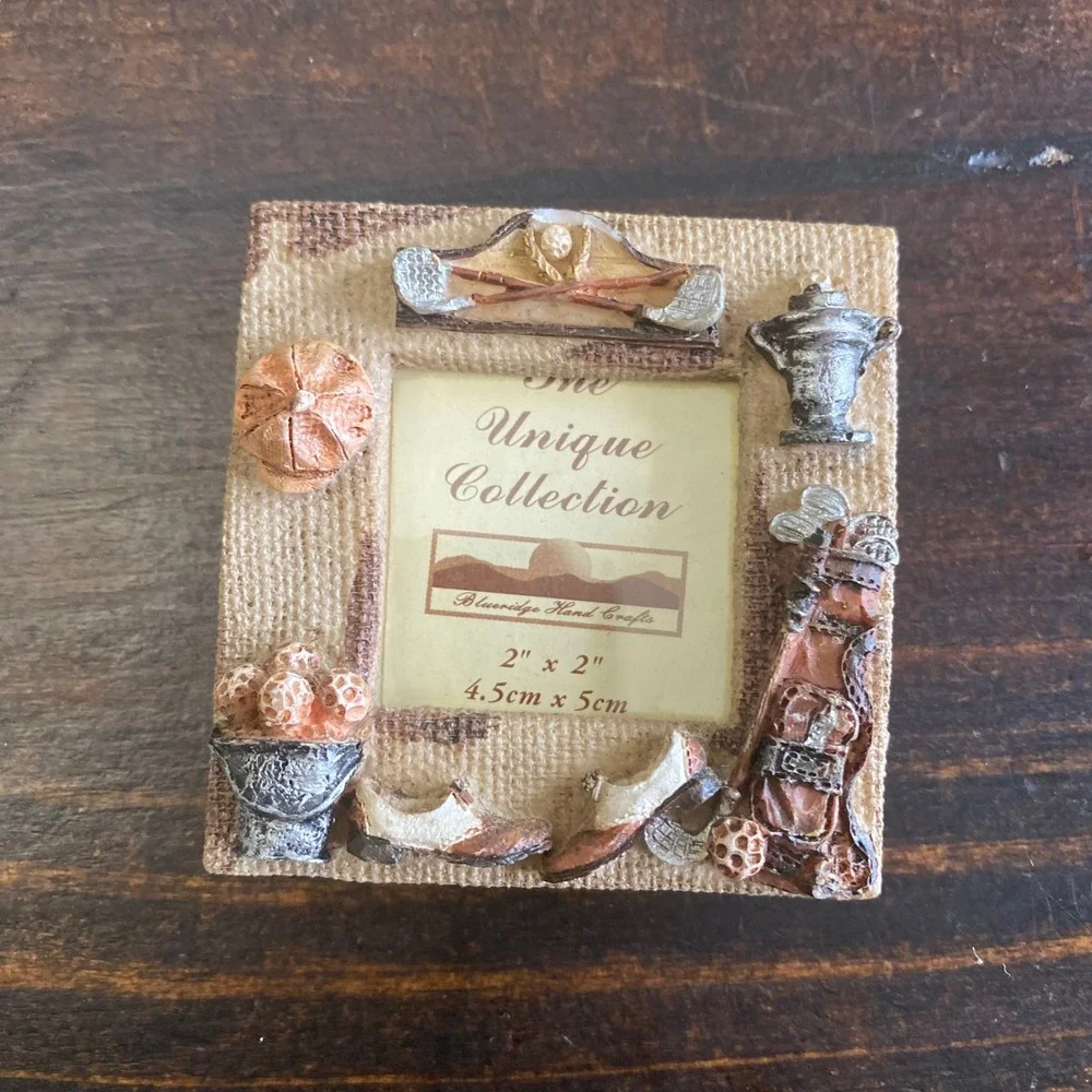 Blueridge Hand Crafts Golf Theme 2x2 Mini Photo‎ Frame Magnet Unique Collection
